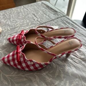 Wild Fable Red Checkered Heels